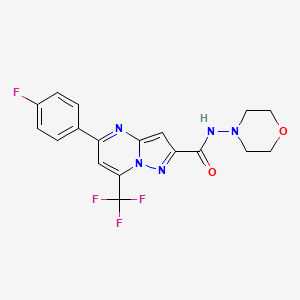 5-(4-FLUOROPHENYL)-N-MORPHOLINO-7-(TRIFLUOROMETHYL)PYRAZOLO[1,5-A]PYRIMIDINE-2-CARBOXAMIDE