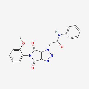 2-[5-(2-methoxyphenyl)-4,6-dioxo-4,5,6,6a-tetrahydropyrrolo[3,4-d][1,2,3]triazol-1(3aH)-yl]-N-phenylacetamide