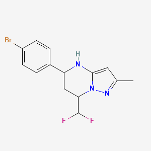 5-(4-bromophenyl)-7-(difluoromethyl)-2-methyl-4,5,6,7-tetrahydropyrazolo[1,5-a]pyrimidine