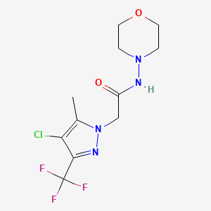 2-[4-CHLORO-5-METHYL-3-(TRIFLUOROMETHYL)-1H-PYRAZOL-1-YL]-N-MORPHOLINOACETAMIDE