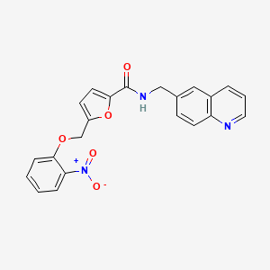 5-[(2-nitrophenoxy)methyl]-N-(quinolin-6-ylmethyl)furan-2-carboxamide