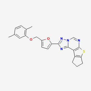 [5-(9,10-DIHYDRO-8H-CYCLOPENTA[4,5]THIENO[3,2-E][1,2,4]TRIAZOLO[1,5-C]PYRIMIDIN-2-YL)-2-FURYL]METHYL (2,5-DIMETHYLPHENYL) ETHER