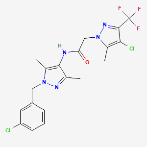 N-[1-(3-chlorobenzyl)-3,5-dimethyl-1H-pyrazol-4-yl]-2-[4-chloro-5-methyl-3-(trifluoromethyl)-1H-pyrazol-1-yl]acetamide