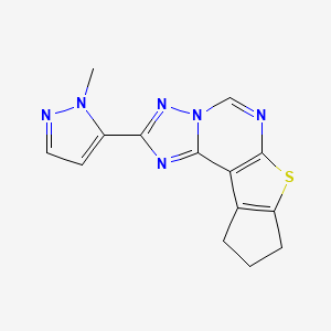 2-(1-methyl-1H-pyrazol-5-yl)-9,10-dihydro-8H-cyclopenta[4,5]thieno[3,2-e][1,2,4]triazolo[1,5-c]pyrimidine