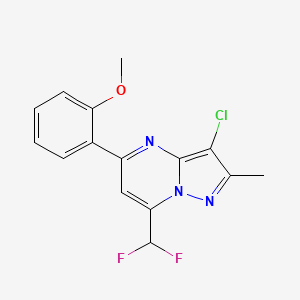 2-[3-CHLORO-7-(DIFLUOROMETHYL)-2-METHYLPYRAZOLO[1,5-A]PYRIMIDIN-5-YL]PHENYL METHYL ETHER