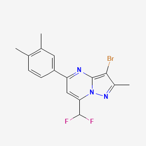 3-bromo-7-(difluoromethyl)-5-(3,4-dimethylphenyl)-2-methylpyrazolo[1,5-a]pyrimidine