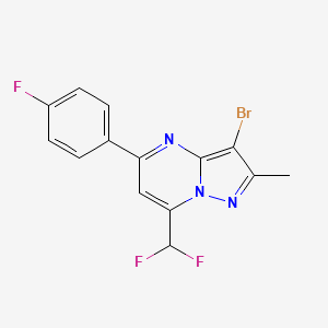 3-bromo-7-(difluoromethyl)-5-(4-fluorophenyl)-2-methylpyrazolo[1,5-a]pyrimidine