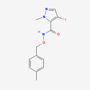 molecular formula C13H14IN3O2 B4380389 4-iodo-1-methyl-N-[(4-methylbenzyl)oxy]-1H-pyrazole-5-carboxamide 