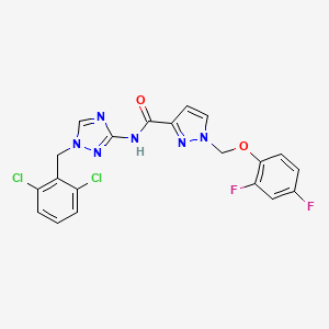 N-[1-(2,6-dichlorobenzyl)-1H-1,2,4-triazol-3-yl]-1-[(2,4-difluorophenoxy)methyl]-1H-pyrazole-3-carboxamide