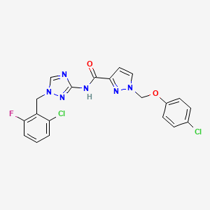 N-[1-(2-chloro-6-fluorobenzyl)-1H-1,2,4-triazol-3-yl]-1-[(4-chlorophenoxy)methyl]-1H-pyrazole-3-carboxamide