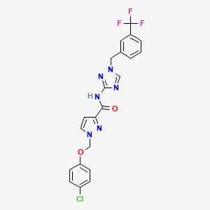 1-[(4-chlorophenoxy)methyl]-N-{1-[3-(trifluoromethyl)benzyl]-1H-1,2,4-triazol-3-yl}-1H-pyrazole-3-carboxamide