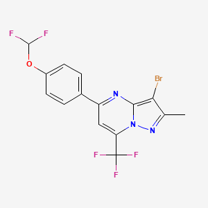 3-bromo-5-[4-(difluoromethoxy)phenyl]-2-methyl-7-(trifluoromethyl)pyrazolo[1,5-a]pyrimidine