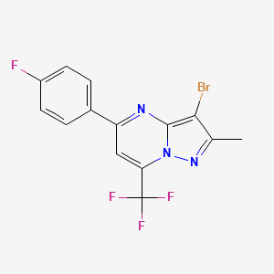 3-bromo-5-(4-fluorophenyl)-2-methyl-7-(trifluoromethyl)pyrazolo[1,5-a]pyrimidine