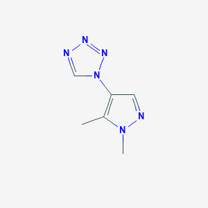 molecular formula C6H8N6 B4380465 1-(1,5-DIMETHYL-1H-PYRAZOL-4-YL)-1H-1,2,3,4-TETRAAZOLE 