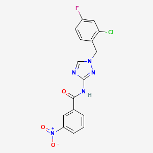 N-[1-(2-chloro-4-fluorobenzyl)-1H-1,2,4-triazol-3-yl]-3-nitrobenzamide