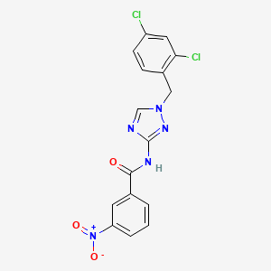 molecular formula C16H11Cl2N5O3 B4380505 N-[1-(2,4-dichlorobenzyl)-1H-1,2,4-triazol-3-yl]-3-nitrobenzamide 