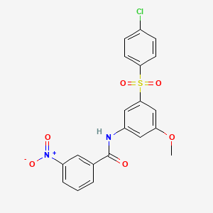 molecular formula C20H15ClN2O6S B4380523 N-{3-[(4-chlorophenyl)sulfonyl]-5-methoxyphenyl}-3-nitrobenzamide 