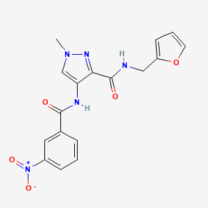 N-(2-furylmethyl)-1-methyl-4-[(3-nitrobenzoyl)amino]-1H-pyrazole-3-carboxamide