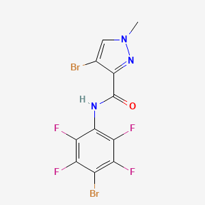 molecular formula C11H5Br2F4N3O B4380533 4-bromo-N-(4-bromo-2,3,5,6-tetrafluorophenyl)-1-methyl-1H-pyrazole-3-carboxamide 