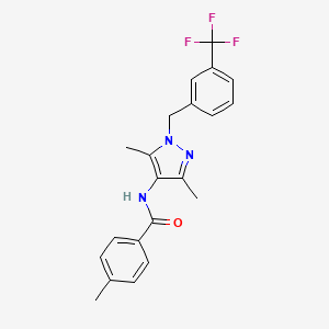 N-{3,5-dimethyl-1-[3-(trifluoromethyl)benzyl]-1H-pyrazol-4-yl}-4-methylbenzamide