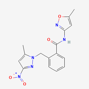 N-(5-methyl-3-isoxazolyl)-2-[(5-methyl-3-nitro-1H-pyrazol-1-yl)methyl]benzamide