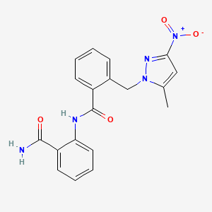 2-({2-[(5-METHYL-3-NITRO-1H-PYRAZOL-1-YL)METHYL]BENZOYL}AMINO)BENZAMIDE