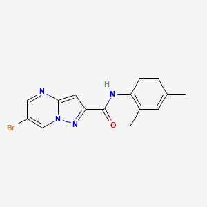 molecular formula C15H13BrN4O B4380676 6-bromo-N-(2,4-dimethylphenyl)pyrazolo[1,5-a]pyrimidine-2-carboxamide 