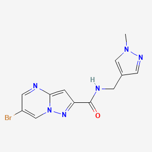 6-bromo-N-[(1-methyl-1H-pyrazol-4-yl)methyl]pyrazolo[1,5-a]pyrimidine-2-carboxamide