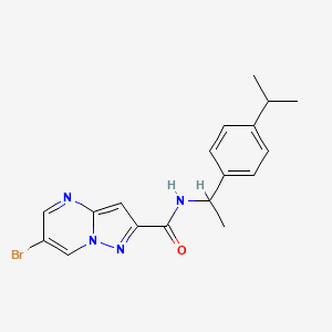 6-bromo-N-[1-(4-isopropylphenyl)ethyl]pyrazolo[1,5-a]pyrimidine-2-carboxamide