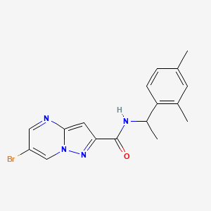 6-bromo-N-[1-(2,4-dimethylphenyl)ethyl]pyrazolo[1,5-a]pyrimidine-2-carboxamide