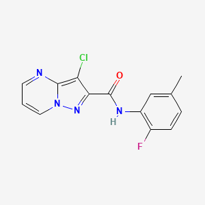 3-chloro-N-(2-fluoro-5-methylphenyl)pyrazolo[1,5-a]pyrimidine-2-carboxamide