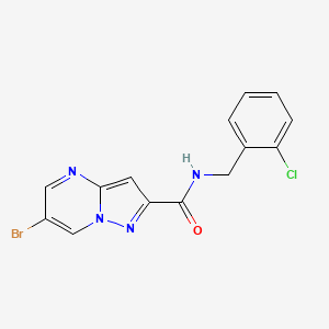 6-bromo-N-(2-chlorobenzyl)pyrazolo[1,5-a]pyrimidine-2-carboxamide