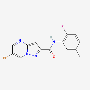 6-bromo-N-(2-fluoro-5-methylphenyl)pyrazolo[1,5-a]pyrimidine-2-carboxamide