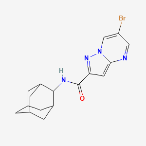 molecular formula C17H19BrN4O B4380786 N-(2-adamantyl)-6-bromopyrazolo[1,5-a]pyrimidine-2-carboxamide 