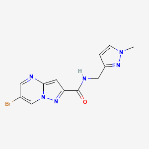 6-bromo-N-[(1-methyl-1H-pyrazol-3-yl)methyl]pyrazolo[1,5-a]pyrimidine-2-carboxamide