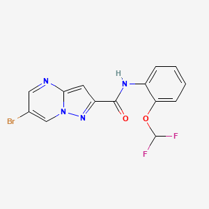 6-bromo-N-[2-(difluoromethoxy)phenyl]pyrazolo[1,5-a]pyrimidine-2-carboxamide