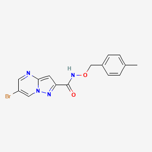 molecular formula C15H13BrN4O2 B4380818 6-bromo-N-[(4-methylbenzyl)oxy]pyrazolo[1,5-a]pyrimidine-2-carboxamide 