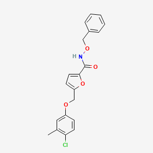 molecular formula C20H18ClNO4 B4380832 N-(benzyloxy)-5-[(4-chloro-3-methylphenoxy)methyl]-2-furamide 