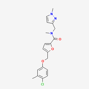 5-[(4-chloro-3-methylphenoxy)methyl]-N-methyl-N-[(1-methyl-1H-pyrazol-3-yl)methyl]-2-furamide