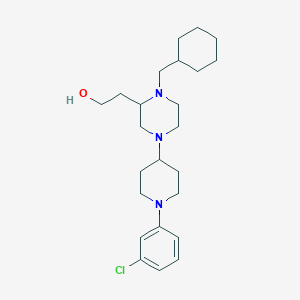 molecular formula C24H38ClN3O B4380841 2-[4-[1-(3-chlorophenyl)-4-piperidinyl]-1-(cyclohexylmethyl)-2-piperazinyl]ethanol 