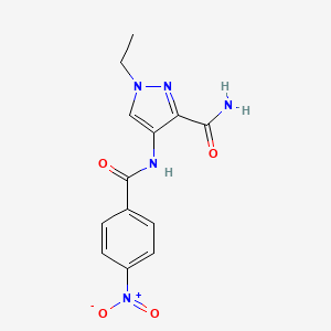 1-ethyl-4-[(4-nitrobenzoyl)amino]-1H-pyrazole-3-carboxamide