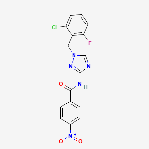 N-[1-(2-chloro-6-fluorobenzyl)-1H-1,2,4-triazol-3-yl]-4-nitrobenzamide