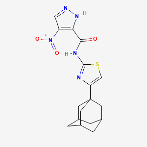 N-[4-(1-adamantyl)-1,3-thiazol-2-yl]-4-nitro-1H-pyrazole-3-carboxamide