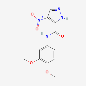 molecular formula C12H12N4O5 B4380935 N-(3,4-dimethoxyphenyl)-4-nitro-1H-pyrazole-3-carboxamide 