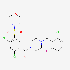 [4-(2-CHLORO-6-FLUOROBENZYL)PIPERAZINO][2,4-DICHLORO-5-(MORPHOLINOSULFONYL)PHENYL]METHANONE