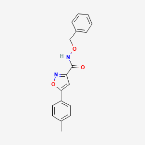 molecular formula C18H16N2O3 B4380940 N-(benzyloxy)-5-(4-methylphenyl)-3-isoxazolecarboxamide 