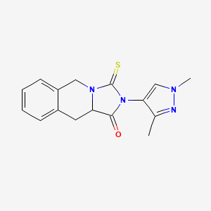 molecular formula C16H16N4OS B4380952 2-(1,3-dimethyl-1H-pyrazol-4-yl)-3-thioxo-2,3,10,10a-tetrahydroimidazo[1,5-b]isoquinolin-1(5H)-one 