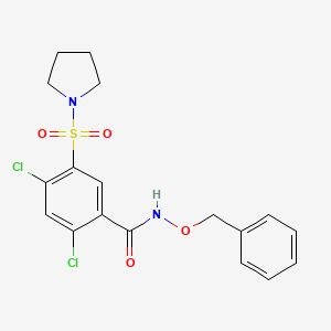 N-(benzyloxy)-2,4-dichloro-5-(1-pyrrolidinylsulfonyl)benzamide