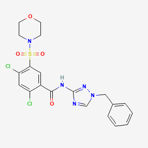 molecular formula C20H19Cl2N5O4S B4381008 N-(1-benzyl-1,2,4-triazol-3-yl)-2,4-dichloro-5-morpholin-4-ylsulfonylbenzamide CAS No. 7167-53-5