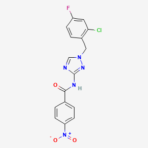 N-[1-(2-chloro-4-fluorobenzyl)-1H-1,2,4-triazol-3-yl]-4-nitrobenzamide